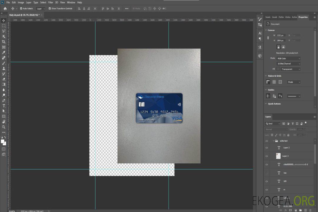 Photolook de la carte visa de la banque Paritet de Biélorussie , avant template Photolook de la carte visa de la banque Paritet de Biélorussie , avant template